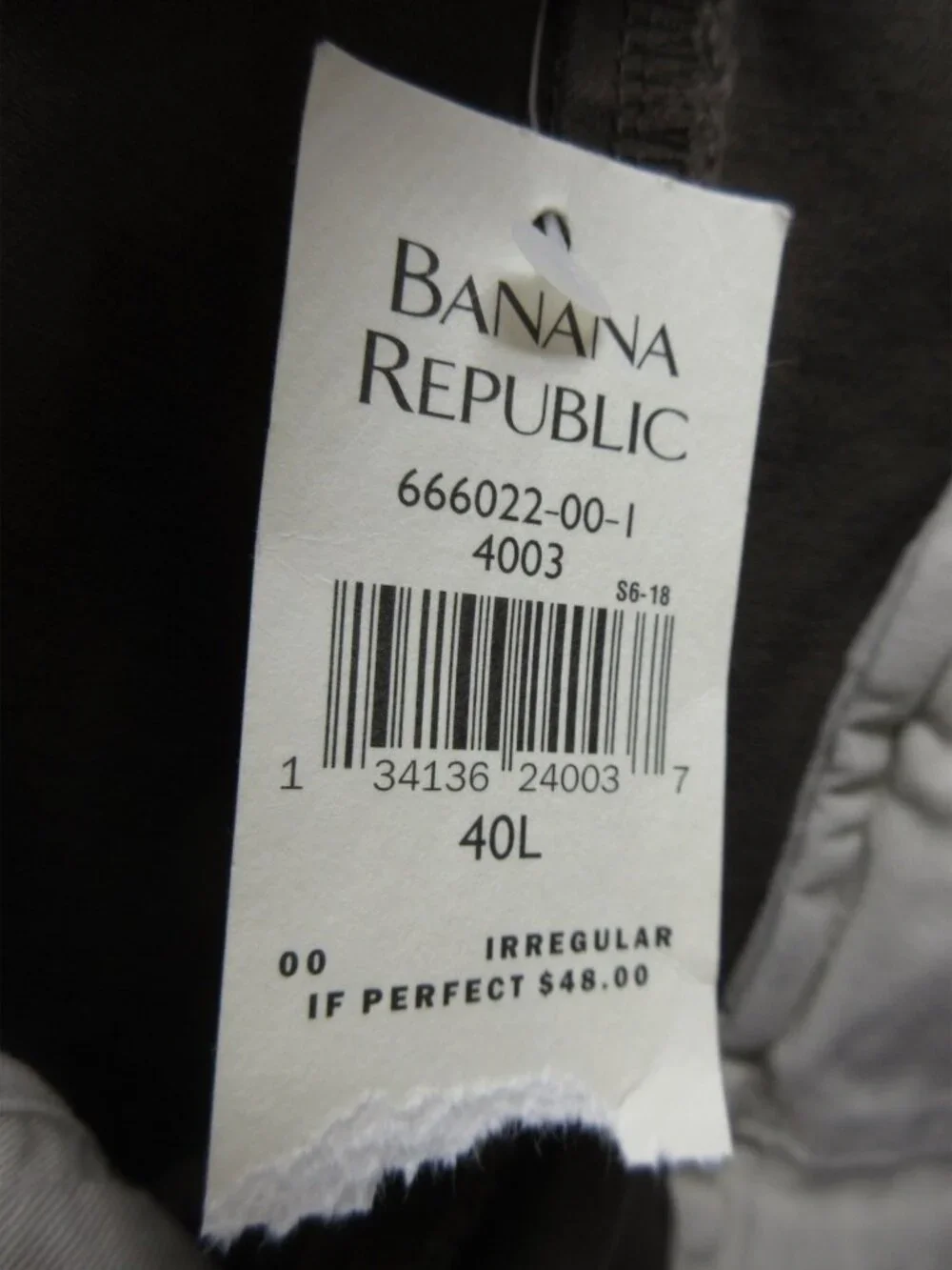 VTG Banana Republic Pants 40 Long Emerson Chino Trousers Y2K 40X34 NEW